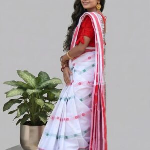 Elephant Motif Traditional Red Saree